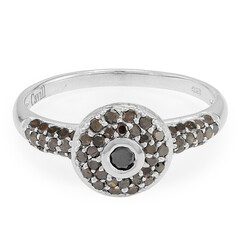 Fancy-Diamant-Silberring