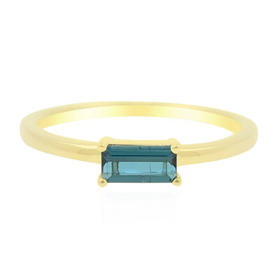 Brasilianischer Indigolith-Goldring