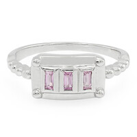Pinkfarbener Ceylon-Saphir-Silberring