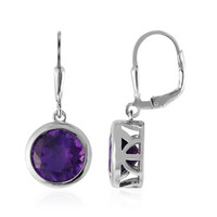 Sambia-Amethyst-Silberohrringe