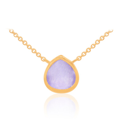 Lavendel-Jade-Silbercollier