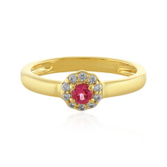 Pinkfarbener Spinell-Silberring