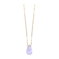 Lavendel-Amethyst-Goldhalskette