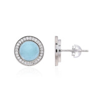 Larimar-Silberohrringe