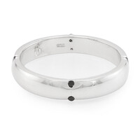 Schwarzer Spinell-Silberring