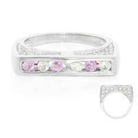 Pinkfarbener Ceylon-Saphir-Silberring