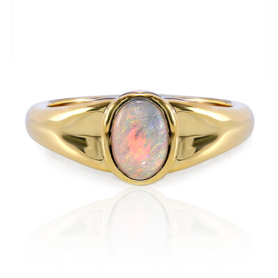 Lightning Ridge-Schwarzer Crystal-Opal-Goldring (Mark Tremonti)