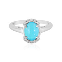 Äthiopischer Blauer Opal-Silberring