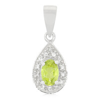 Mandschurischer Peridot-Silberanhänger