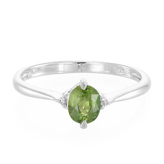 Grüner Saphir-Silberring