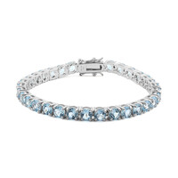 Himmelblauer Topas-Silberarmband