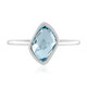Himmelblauer Topas-Goldring