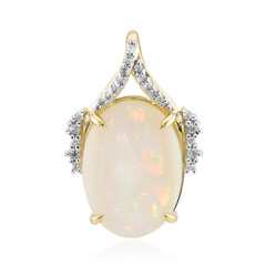 Brasilianischer Weißer Opal-Goldanhänger