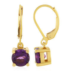 Sibirischer Amethyst-Silberohrringe