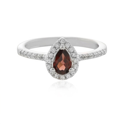 Himbeer-Zirkon-Silberring