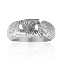 Pinkfarbener Saphir-Silberring
