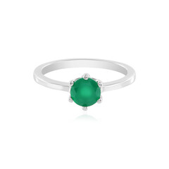 Grüner Onyx-Silberring