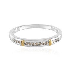 I2 Schokoladen-Diamant-Silberring