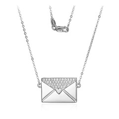 Weißer Topas-Silbercollier