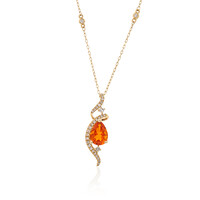 Mexikanischer Feueropal-Goldhalskette (CIRARI)