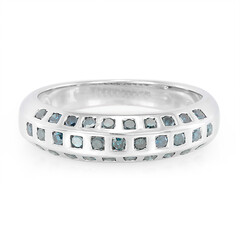 Königsblauer Diamant-Silberring