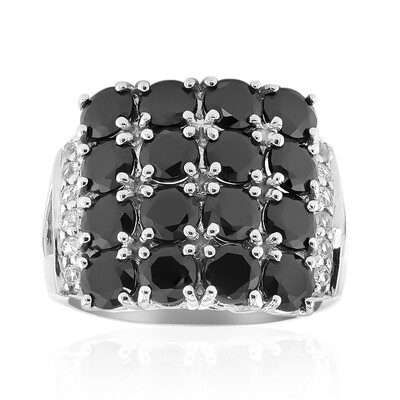Schwarzer Onyx-Silberring
