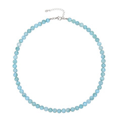 Larimar-Silberhalskette