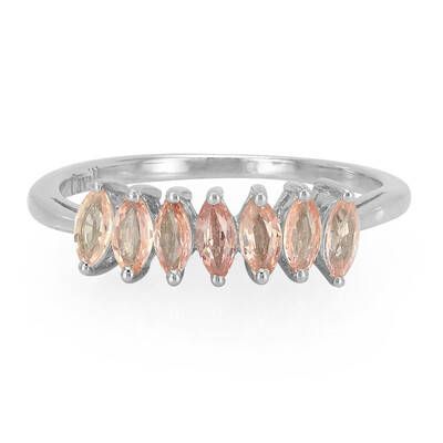Padparadscha-Saphir-Silberring