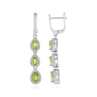 Peridot-Silberohrringe
