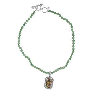 Grüner Achat-Silberhalskette (Dallas Prince Designs)