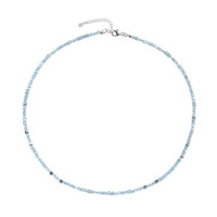 Blauer Apatit-Silberhalskette