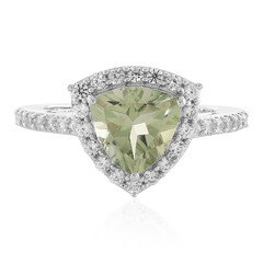 Grüner Amethyst-Silberring