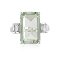 Grüner Amethyst-Silberring