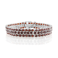 Mosambik-Granat-Silberarmband
