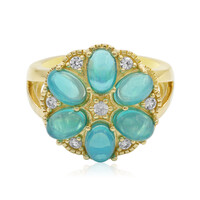 Karibikblauer Opal-Silberring