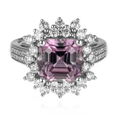 Pinkfarbener Diaspor-Goldring (AMAYANI)