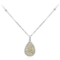 Gelber SI2 Brillant-Goldhalskette (CIRARI)