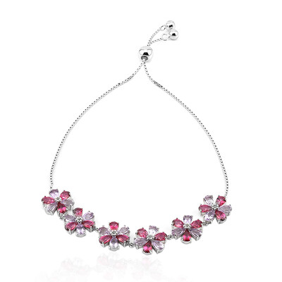 Edelstein-Silberarmband