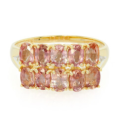 Nicht erhitzter Padparadscha-Saphir-Goldring (AMAYANI)
