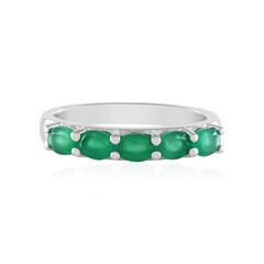 Grüner Onyx-Silberring