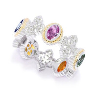 Saphir-Silberring (Dallas Prince Designs)