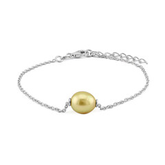 Goldene Kabira-Südseeperlen-Silberarmband (TPC)