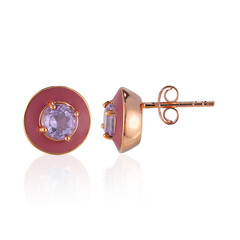 Bolivianischer Amethyst-Silberohrringe