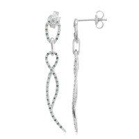 Fancy-Diamant-Silberohrringe