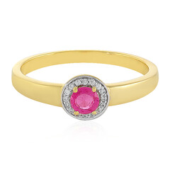 Pinkfarbener Madagaskar-Saphir-Silberring