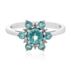 Blauer Apatit-Silberring