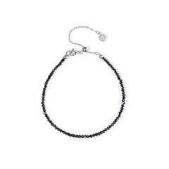 Schwarzer Diamant-Silberarmband (Adela Silber)