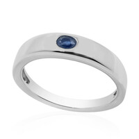 Blauer Saphir-Silberring
