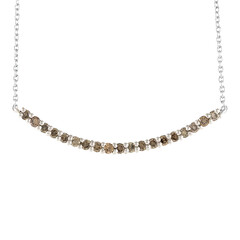 I2 Schokoladen-Brillant-Silbercollier