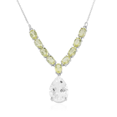 Quarz-Silbercollier